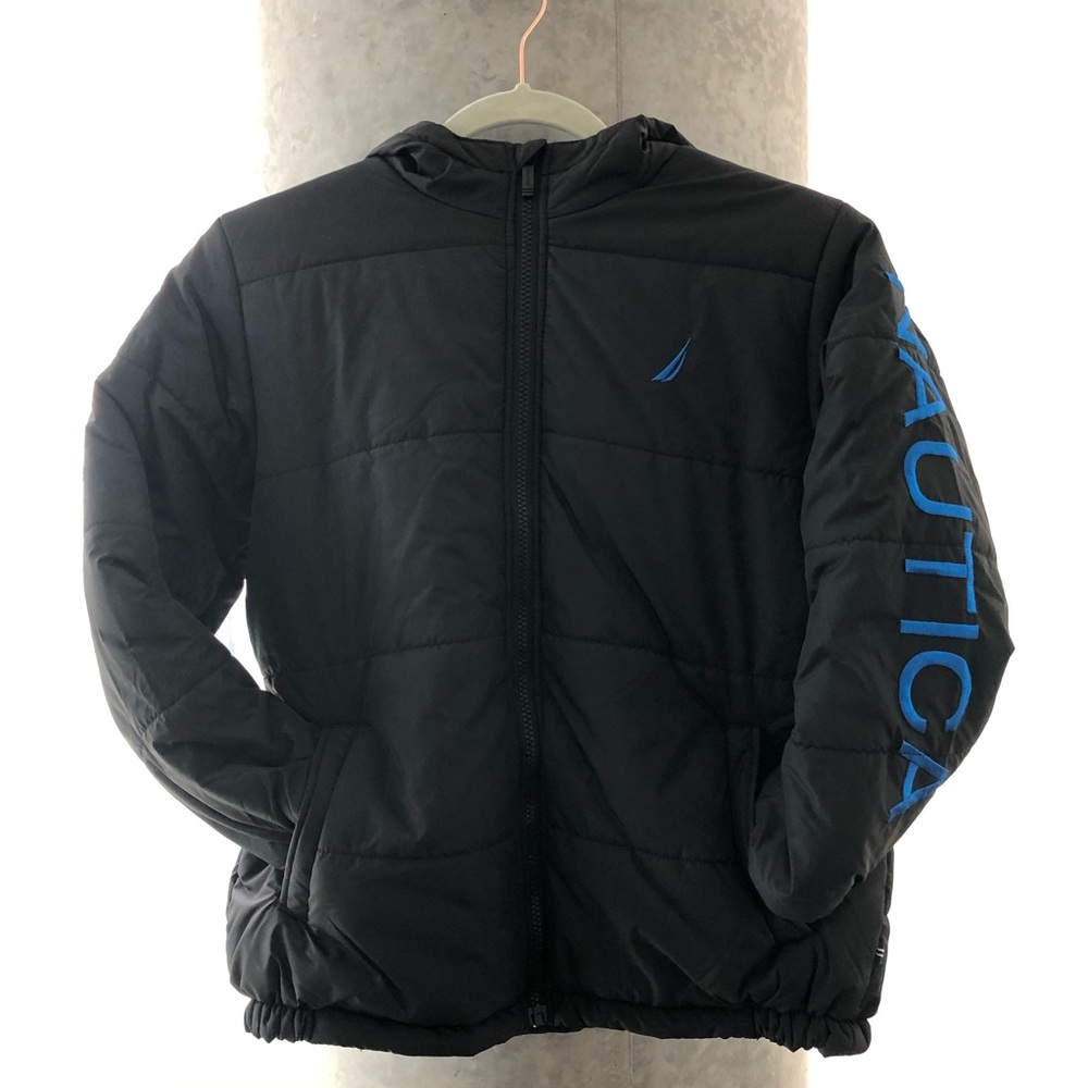 Nautica Black Puffer Jacket – Kids Size 10-12 (Youth M)